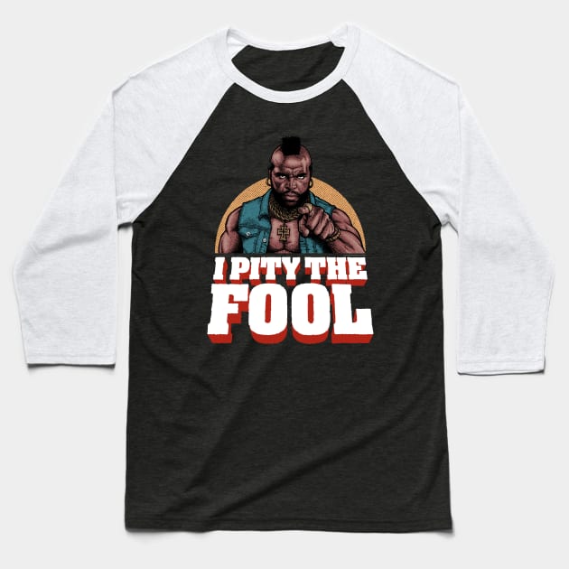 Mr T, Clubber Lang, B.A. Baracus Baseball T-Shirt by PeligroGraphics